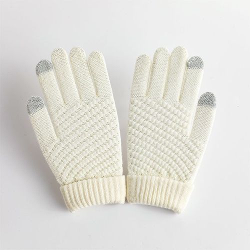 Gants D'hiver Unisexes Pour Écran Tactile, 7 Couleurs, Épais Et Chauds, Tricotés, Extensibles, Imitation Laine, Pour Le Ski En Plein Air