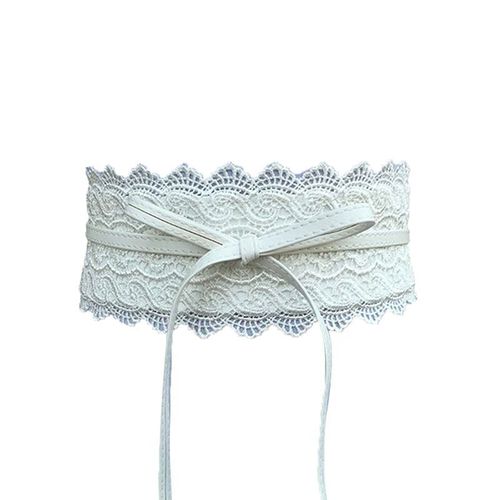 Faux Cuir Souple En Dentelle Pour Femmes, Couleur Métallique, Ceinture Large, Auto-Cravate, Taille Enveloppante, Accessoires Pour Robe, 1 Pièce, Mode Printemps Automne