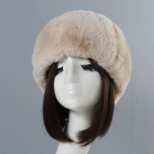 Casquette Épaisse En Fausse Fourrure Pour Femme, Chapeau Coupe-Vent Épais Et Moelleux, Couvre-Oreilles, Couvre-Chef De Ski En Plein Air, Collection Automne Et Hiver