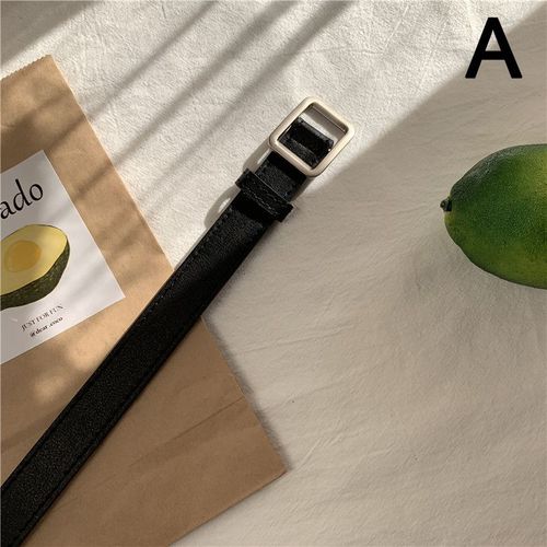 Ceinture Étroite En Cuir Pu Pour Femmes, Avec Boucle Carrée, Jean Noir, Chic, Luxe, 3 Couleurs, Vintage, 2021