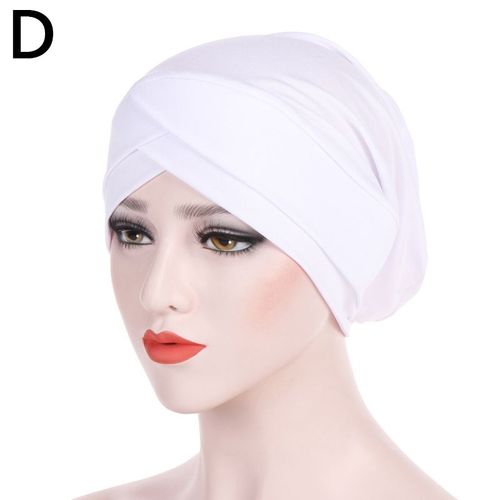 Turban Musulman Extensible Et Respirant, Couverture Complète, Couleur Unie, Sous-Foulard Islamique, 2021
