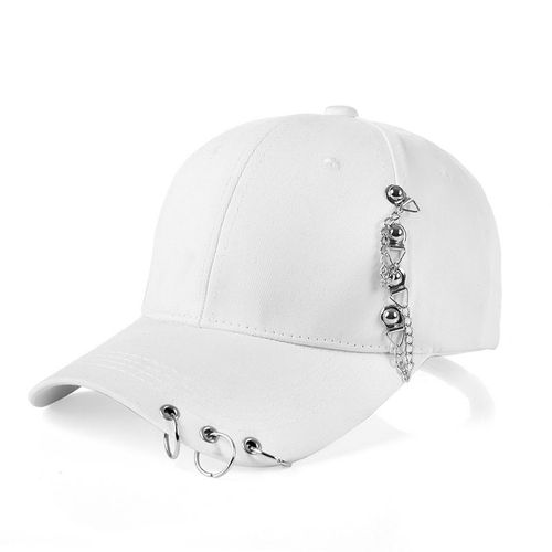 Casquette De Baseball Pour Hommes Et Femmes, Nouvelle Mode, Hip-Hop, Personnalité, Anneau De Fer, Pendentif, Visière, Coton, Fête Décontractée, Anti-Uv, Protection Solaire