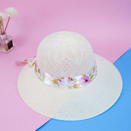 Chapeau De Paille Pliable À Large Bord Pour Filles, Chapeau De Soleil, De Plage, D'été, Protection Uv, Casquette De Voyage, De Vacances