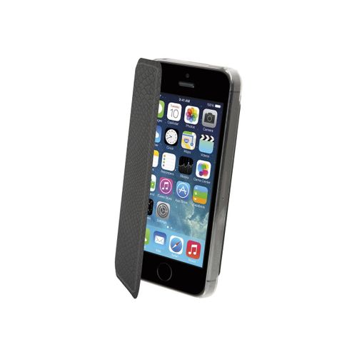 Muvit Made In Paris Crystal Folio - Étui À Rabat Pour Téléphone Portable - Polyuréthane - Gris Python
