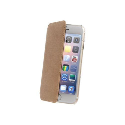Muvit Made In Paris Crystal Folio - Étui À Rabat Pour Téléphone Portable - Polyuréthane - Champagne Métal Lucca