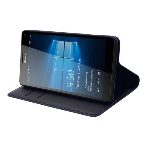 Muvit Wallet Folio - Étui À Rabat Pour Téléphone Portable - Polyuréthane - Noir - Pour Microsoft Lumia 950