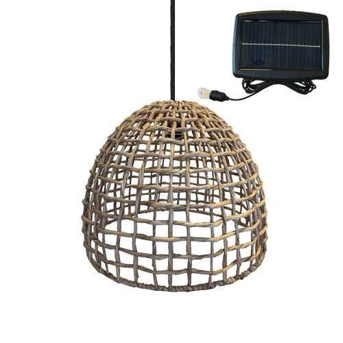 Suspension Solaire Bohème Jacinthe D'eau Beige