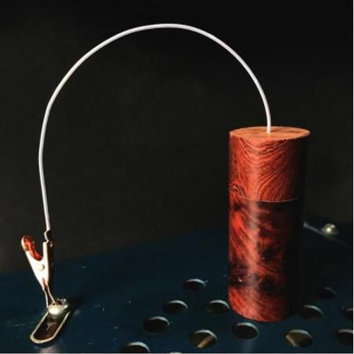 18AWG Silver - Clip bouchon rose bois - Câble Audio HiFi, boucle de terre, filtre anti-bruit, trou noir, élimine l'électricité statique, purificateur d'énergie électronique