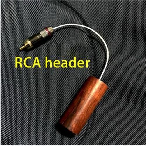 24AWG Silver - Rca rose bois - Câble Audio HiFi, boucle de terre, filtre anti-bruit, trou noir, élimine l'électricité statique, purificateur d'énergie électronique