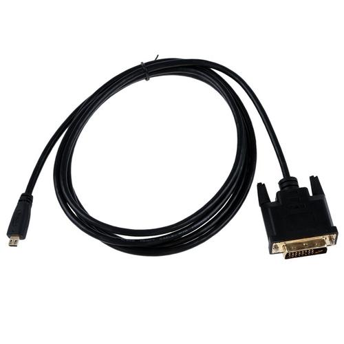 Câble Micro HDMI mâle vers DVI, 1.8M, 6 pieds, 24 + 1 mâle, pour HDTV Full HD