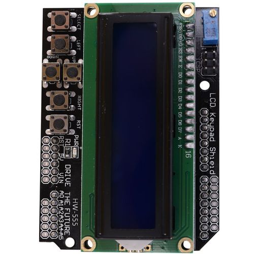 Bouclier de clavier Lcd Lcd1602, Module d'affichage pour Arduino Atmega328 Atmega2560 Raspberry Pi Uno, écran bleu ondulé, 1 pièces, 1602