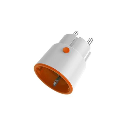 Plug ue - 1 bouchon orange - Prise d'alimentation intelligente Tuya Zigbee 3.0, 16a, prise ue, 3680W, moniteur de puissance, télécommande, fonctionne avec Yandex Alice Alexa, pour la maison