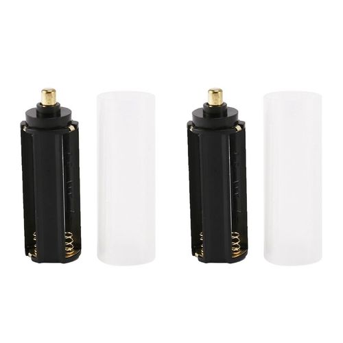 2 tubes de piles 18650 + 2 supports de piles AAA pour lampe torche, nouveau