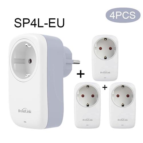 Plug ue - 4 PCS SP4L UE - prise intelligente européenne SP4L, Wifi, avec minuterie, fonctionne avec Alexa Google Home Siri, pour domotique prise connectée wifi