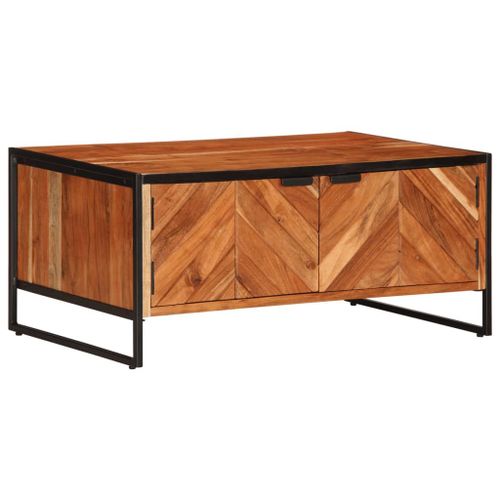 Vidaxl Table Basse 90x55x40 Cm Bois Massif D'acacia