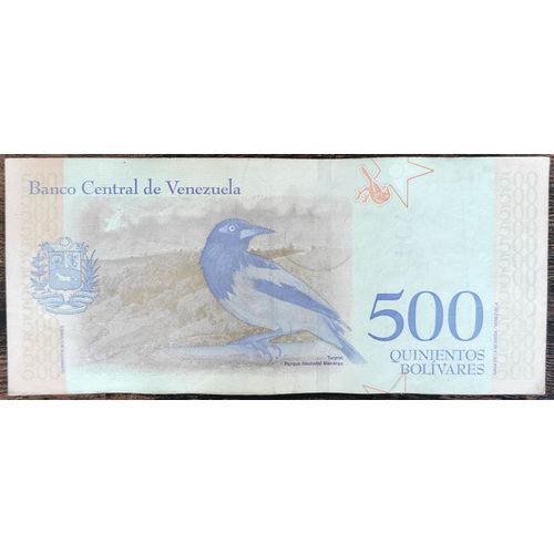 Billet 500 Bolivares Venezuela - 2018 - Oriole Troupiale - Simon Bolivar