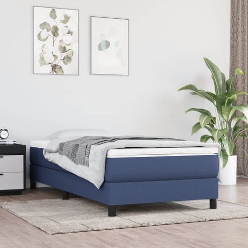 Vidaxl Matelas À Ressorts Ensachés Pour Enfants Bleu 80x160 Cm Tissu
