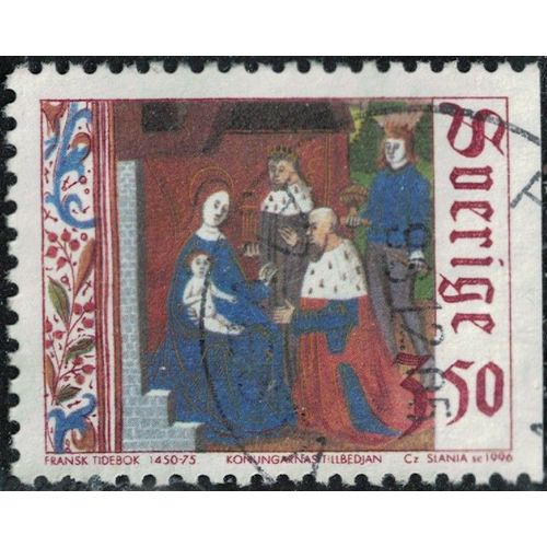 Suède 1996 Oblitéré Used Nativity Nativité Adoration Des Sages Y&t Se 1953 Su