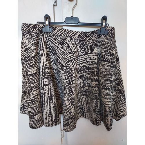 Jupe Zara Basic Noir Blanc Tl