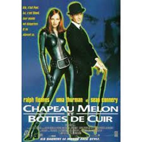 Chapeau Melon Et Bottes De Cuir - The Avengers - Ralph Fiennes - Uma Thurman - Sean Connery - Jeremiah S Chechik - 1998 - Affiche De Cinéma Pliée 120x160 Cm