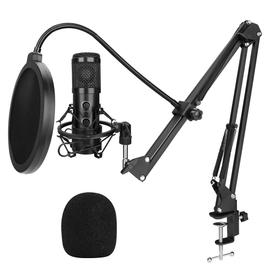 Microphone USB E20 PC, micro avec bras Ring Light de 6 pouces, Kit