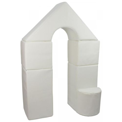 Petit Château - Lot De 11 Blocs En Mousse Pour Le Jeu Blanc