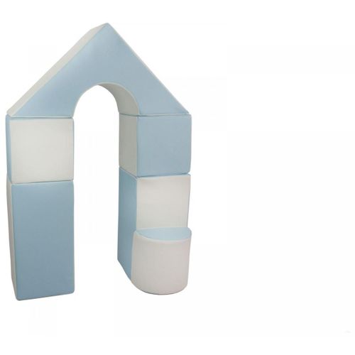 Petit Château - Lot De 11 Blocs En Mousse Pour Le Jeu Blanc, Bleu (Pastel)