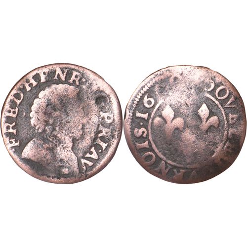 France - Principauté D'orange - 1640 - Double Tournois - Frédéric-Henri De Nassau - Type 3 - 03-165