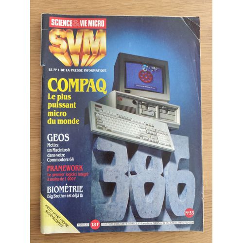 Svm (Sciences & Vie Micro)   N° 33 : Compaq Le Plus Puissant Micro Du Monde