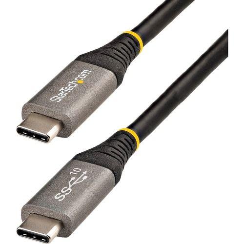 StarTech.com Câble USB C 10Gbps 50cm - Certifié USB-IF - Câble USB 3.1/3.2 Gen 1 Type-C - 100W (5A) Power Delivery, DP Alt Mode - Cordon USB C vers C - Charge/Synchronisation (USB31CCV50CM) -...