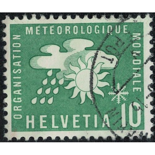 Suisse 1956 Oblitéré Used Organisation Météorologique Mondiale Y&t Ch S376 Su