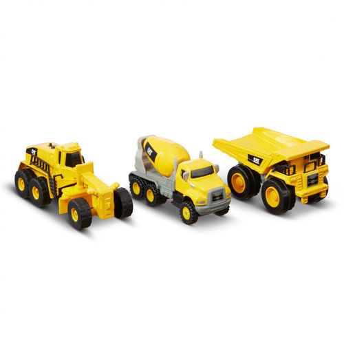 Cat - Metal 3-Pack Concrete Mixer, Dump Truck, Grader (82273)