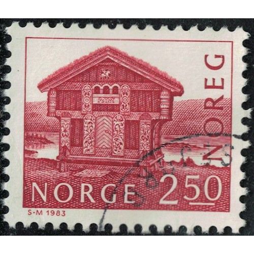 Norvège 1983 Oblitéré Used Bâtiment Maison Breilandsloftet À Hoydalsmo Y&t No 832 Su