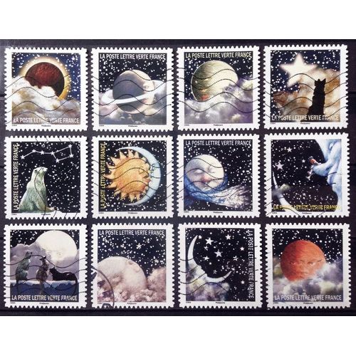 Série Correspondances Planétaires Obl - N° 1324 1325 1326 1327 1328 1329 1330 1331 1332 1333 1334 1335 - Cote 7,20€ - France Année 2016 - Brn83 - N25009