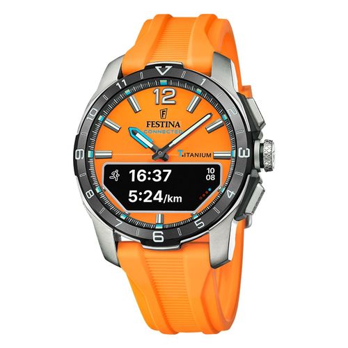 Montre Homme Festina Silicone Orange Montre Bracelet Connectée Festina Uf23000/7