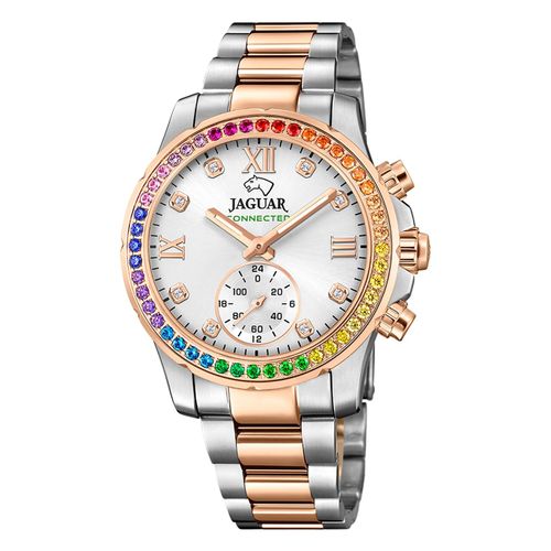 Montre Femme Jaguar Acier Inoxydable Argent Or Rose Jaguar Montre Bracelet Connectée Uj981/4
