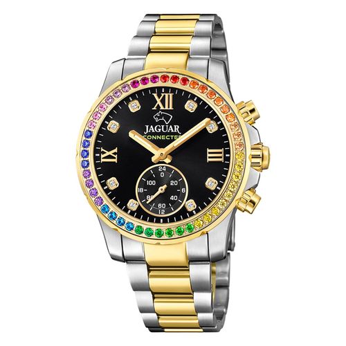 Montre Femme Jaguar Acier Inoxydable Argent Or Montre Bracelet Connectée Jaguar Uj982/5