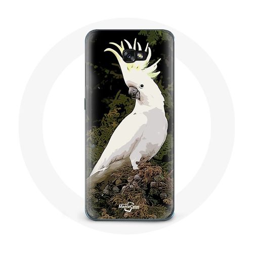 Coque Pour Samsung Galaxy A5 2017 Cacatoes Perroquets Blanc Sur L'arbre