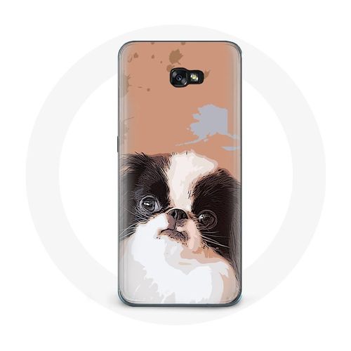 Coque Pour Samsung Galaxy A5 2017 Épagneul Japonais Noir Et Blanc Race De Chiens