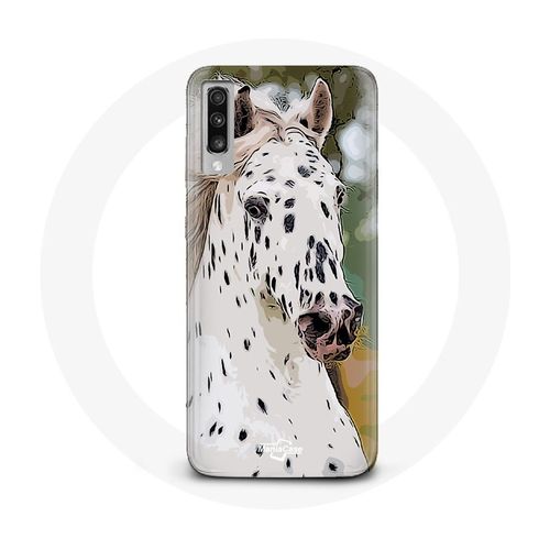 Coque Pour Samsung Galaxy A50 Appaloosa Cheval Blanc