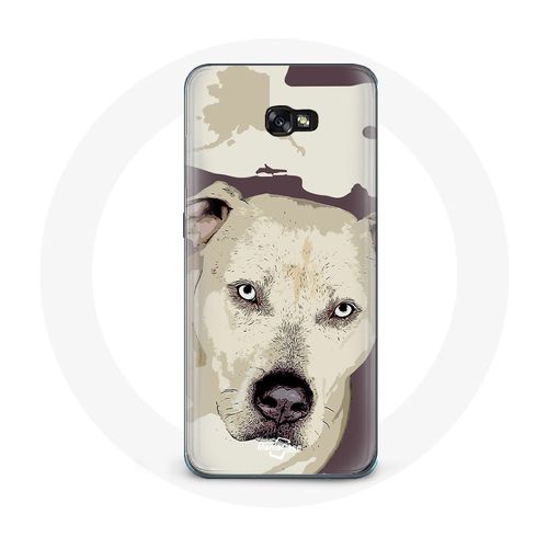 Coque Pour Samsung Galaxy A5 2017 Chien De Pitbull Blanc