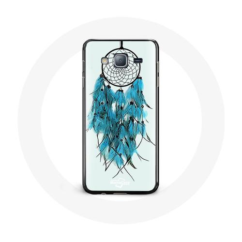 Coque Pour Samsung Galaxy Grand Prime Attrape Rêve Bleu Fond Blanc