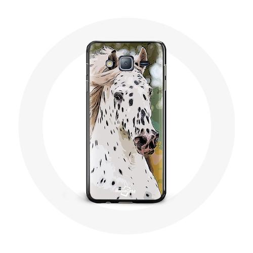 Coque Pour Samsung Galaxy Grand Prime Appaloosa Cheval Blanc