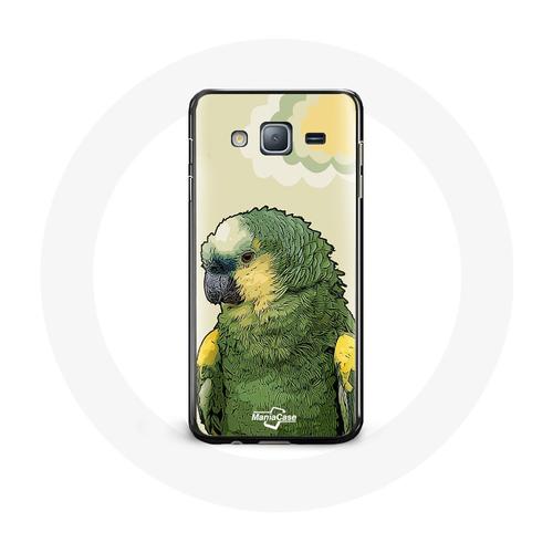 Coque Pour Samsung Galaxy Grand Prime Amazone Perroquets Vert