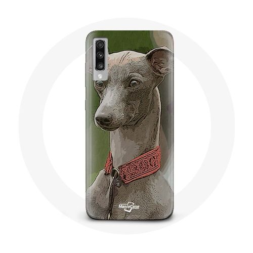 Coque Pour Samsung Galaxy A50 Lévrier Greyhound Gris