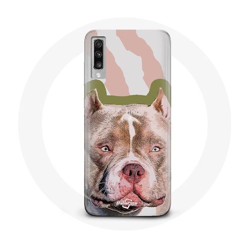Coque Pour Samsung Galaxy A50 Chien De Pitbull Marron