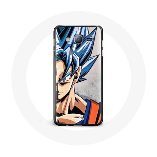 Coque Pour Samsung Galaxy Grand Prime Anime Dragon Ball Goku Cheveux Bleu