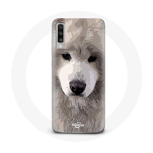 Coque Pour Samsung Galaxy A50 Samoyède Gris Race De Chiens