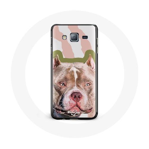 Coque Pour Samsung Galaxy Grand Prime Chien De Pitbull Marron