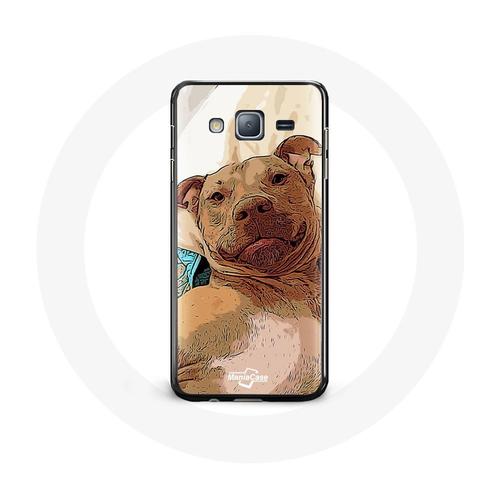 Coque Pour Samsung Galaxy Grand Prime American Pit Bull Terrier Marron